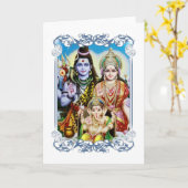 Ganesh, Shiva und Parvati, Lord Ganesha, Durga Karte (Gelbe Blume)
