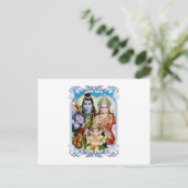 Ganesh, Shiva und Parvati, Lord Ganesha, Durga Postkarte (Stehend Vorderseite)