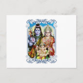 Ganesh, Shiva und Parvati, Lord Ganesha, Durga Postkarte (Vorderseite)