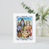Ganesh, Shiva und Parvati, Lord Ganesha, Durga Postkarte (Stehend Vorderseite)