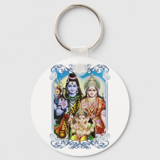 Ganesh, Shiva und Parvati, Lord Ganesha, Durga Schlüsselanhänger (Vorderseite)