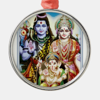 Ganesh, Shiva und Parvati, Lord Ganesha, Durga Silbernes Ornament