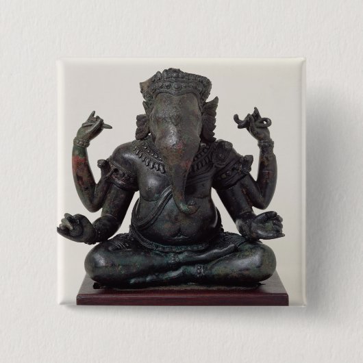 Ganesh, spätes 12th-early 13. Jahrhundert, Angkor Button (Vorderseite)
