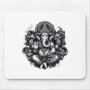 Ganesh-Symbol Yoga Hindu-Elefanten-Gott Ganesha Pu Mousepad