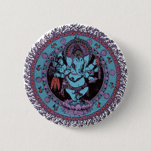 Ganesh Tänzer Button