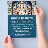 Ganesh the Hindu God, Hindu Event Advertising Flyer (Hand)