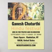 Ganesh the Hindu God, Hindu Event Advertising Poster (Vorne)