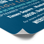 Ganesh the Hindu God, Hindu Event Advertising Poster (Ecke)