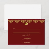 Ganesh Wedding RSVP Cards Karte (Vorne/Hinten)