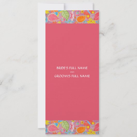 Ganesh Wedding Verlobung Einladung pink (Rückseite)