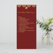 Ganesh Wedding Zeremony Program Programm (Stehend Vorderseite)