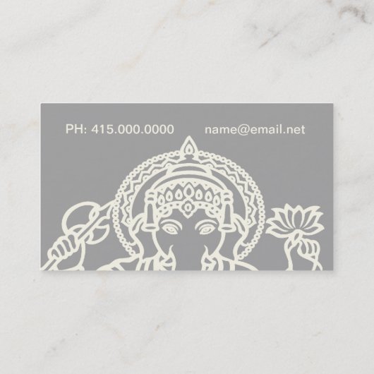 Ganesh Yoga Studio Visitenkarte (Rückseite)