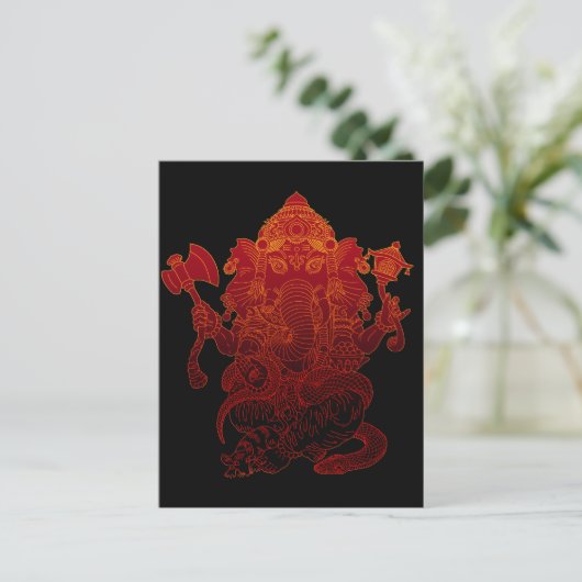 Ganesha3 Postkarte (Stehend Vorderseite)