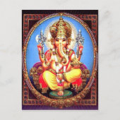 Ganesha (ग णे श) Indischer Elefant Postkarte (Vorderseite)