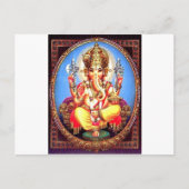 Ganesha (ग णे श) Indischer Elefant Postkarte (Vorderseite)