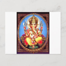 Ganesha (ग णे श) Indischer Elefant Postkarte