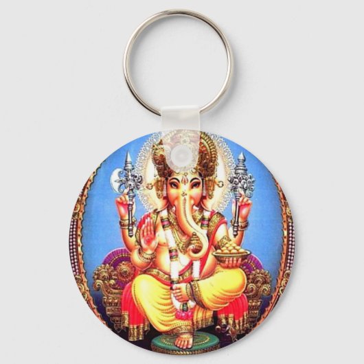 Ganesha (ग णे श) Indischer Elefant Schlüsselanhänger (Vorderseite)