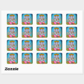 Ganesha-Aufkleber-Sammlung Quadratischer Aufkleber (Blatt)