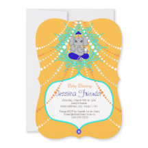 Ganesha Babyparty 5" x 7" Einladungskarte