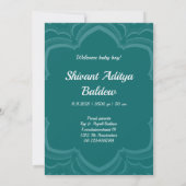 Ganesha blessing an sleeping Indian baby boy Ankündigung (Rückseite)