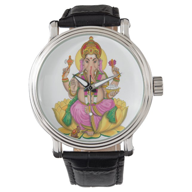 Ganesha Clock Armbanduhr (Vorderseite)