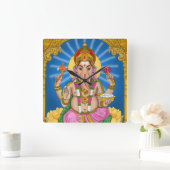 Ganesha Clock Quadratische Wanduhr (Zuhause)