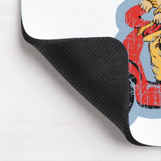 Ganesha, das einen Roller reitet Mousepad (Ecke)