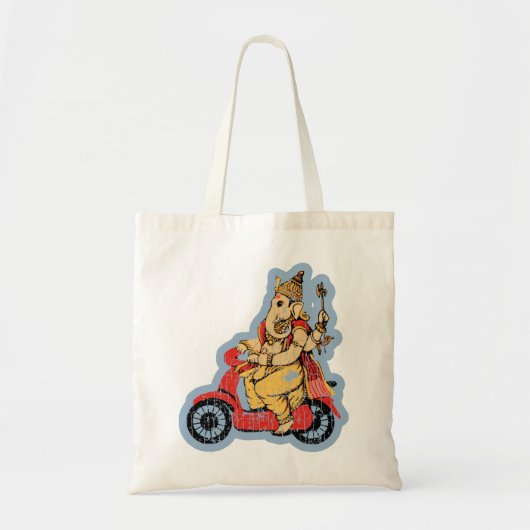 Ganesha, das einen Roller reitet Tragetasche (Vorne)