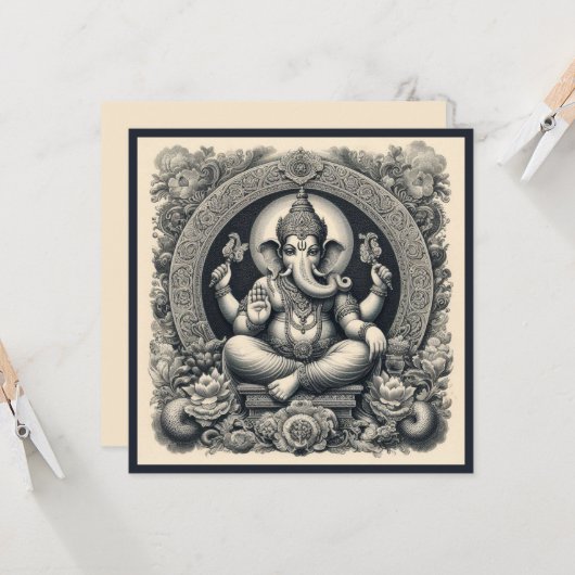 Ganesha Deity Karte (Vorderseite/Rückseite Beispiel)