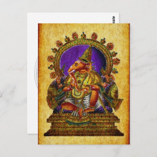 Ganesha Deva antique Postkarte (Vorne/Hinten)