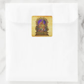 Ganesha Deva antique Quadratischer Aufkleber (Tasche)