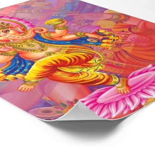 Ganesha Diosa Elefante Poster (Ecke)