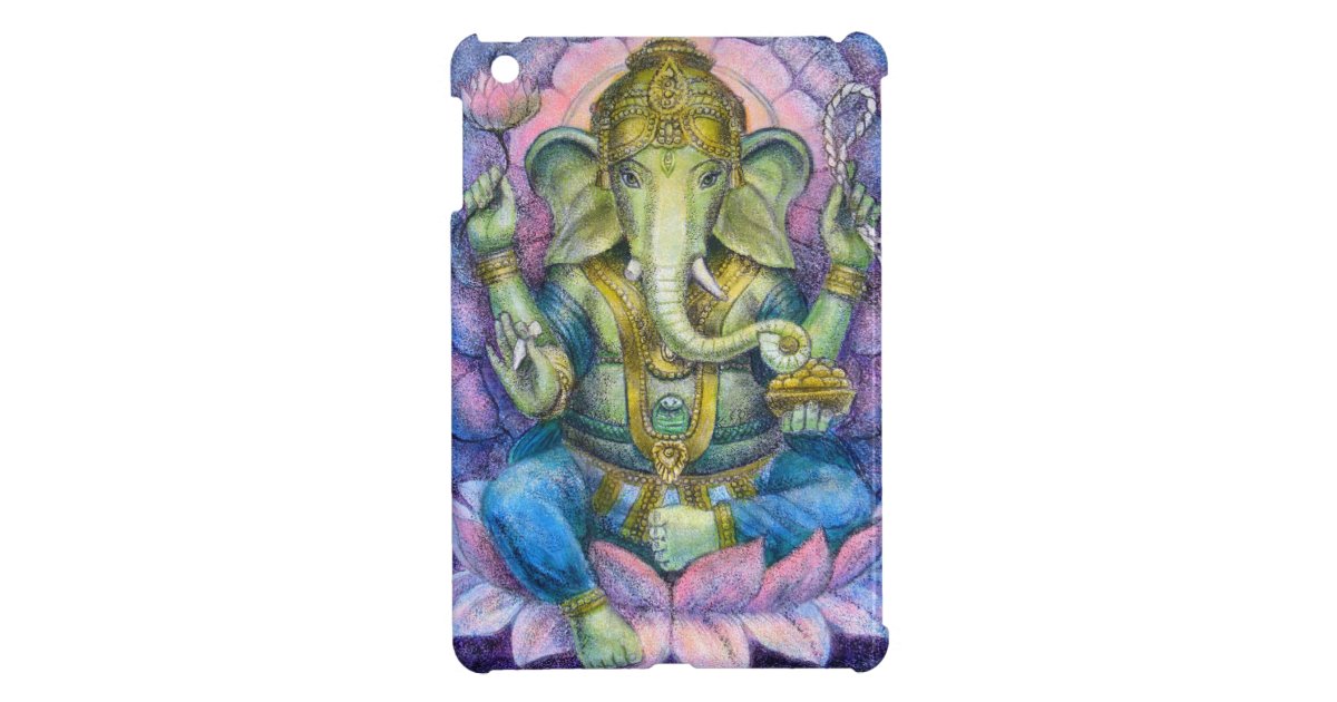 Ganesha Elefant Buddha Kunst Ipad Minifall Ipad Mini Hulle Zazzle De