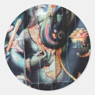 Ganesha Elefant Hindu Erfolgsgott Runder Aufkleber