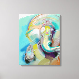 Ganesha - Elefantenbuddha - Kunstdruck auf Leinwan Leinwanddruck