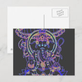 Ganesha Elephant Goddess Postkarte (Vorne/Hinten)