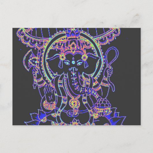 Ganesha Elephant Goddess Postkarte (Vorderseite)