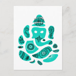 Ganesha Elephant India Postcard Postkarte