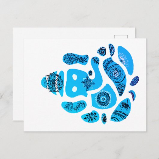 Ganesha Elepnat God Mandala Postcard Postkarte (Vorne/Hinten)