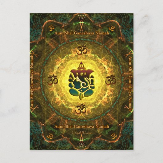 Ganesha - Erfolg, Sieg, Wohlstand, Wissen Postkarte (Vorderseite)