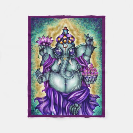"Ganesha" Fleece-Decke Fleecedecke (Vorderseite)