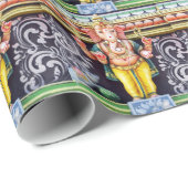 Ganesha God Statue Wrapping Paper Geschenkpapier (Rolleneckpunkt)
