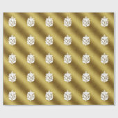 Ganesha Golden Glitzer Design Geschenkpapier (Flach)