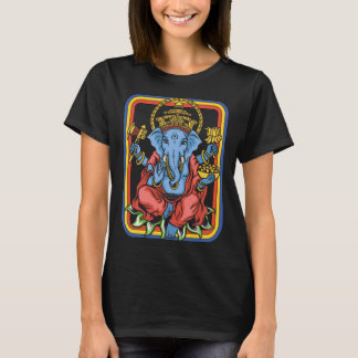 Ganesha Gott Retro  Yoga  Spirituell  Meditation   T-Shirt