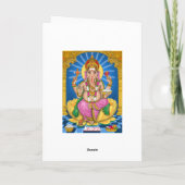Ganesha Grußkarte Karte (Rückseite)