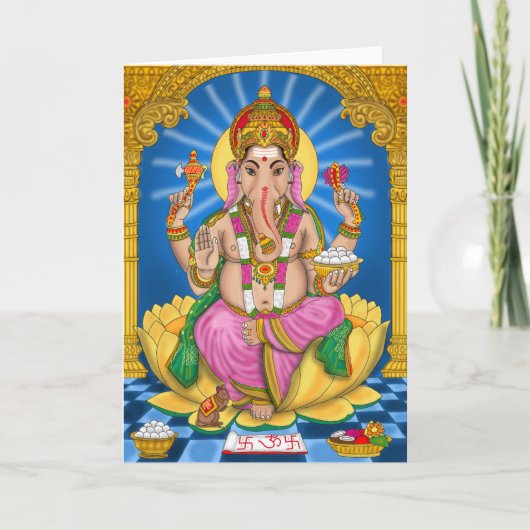 Ganesha Grußkarte Karte (Vorderseite)