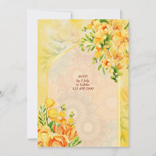 Ganesha Haldi Einladung (Rückseite)