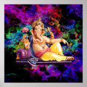 Ganesha im Spirituellen Himmelspopster Poster (Vorne)