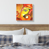 Ganesha in Acryl, warm Leinwanddruck (Insitu (Schlafzimmer))