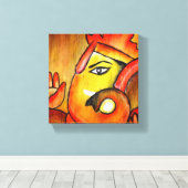 Ganesha in Acryl, warm Leinwanddruck (Insitu (Holzboden))
